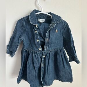 Ralph Lauren Kids Blue Denim Dress